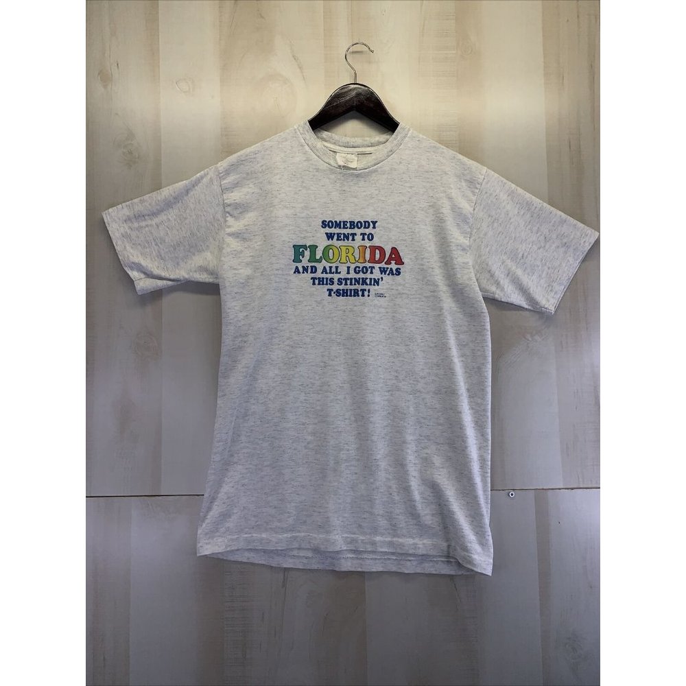 Vintage 90s Classics USA Florida Funny Saying T Shirt Mens Size L Single Stitch